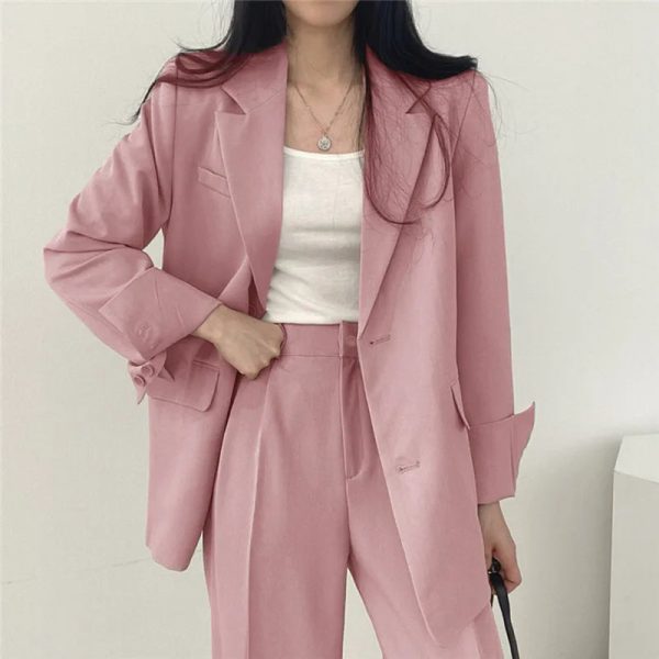 Fall Fashion Long Sleeve Blazer Mujer Pant Sets Blazers Women 2024 Casual Womens 2 Piece Outfit Set Suits Outwear - Image 9