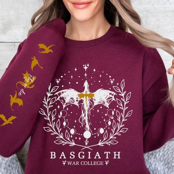 Fourth Wing Sweatshirt Basgiath War College Sweatshirt Women Graphic Hoodies Riders Quadrant Fantasy Reader Bookish Pullover Top - Image 4
