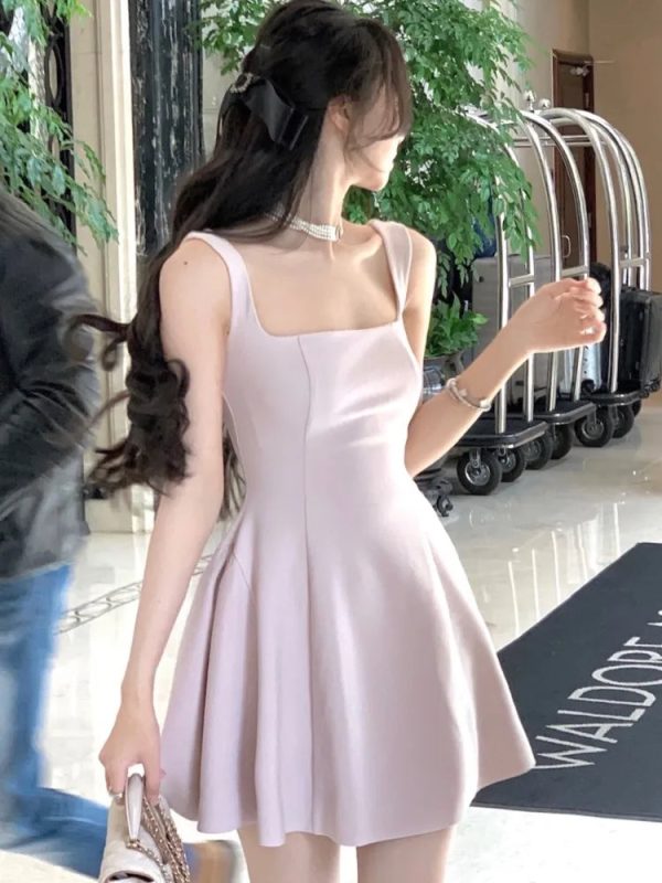 Solid Midi Dress Women French Elegant Holiday Party Dresses A-line Prom Robe Wedding Vestidos Ladies Clothes New - Image 6