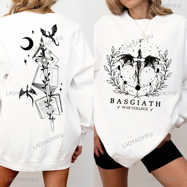 Fourth Wing Dragon Basgiath War College Slogan Women Sweatshirt Divine Sword Tome Elemental Dragons Duplex Printing Sweater - Image 12