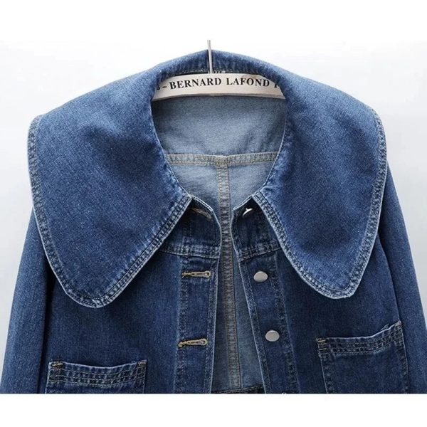 2023 New Autumn Women Denim Jacket Long Sleeve Casual Short Denim Coat Famale Jeans Jackets Outerwear Casaco Jaqueta Feminina - Image 4