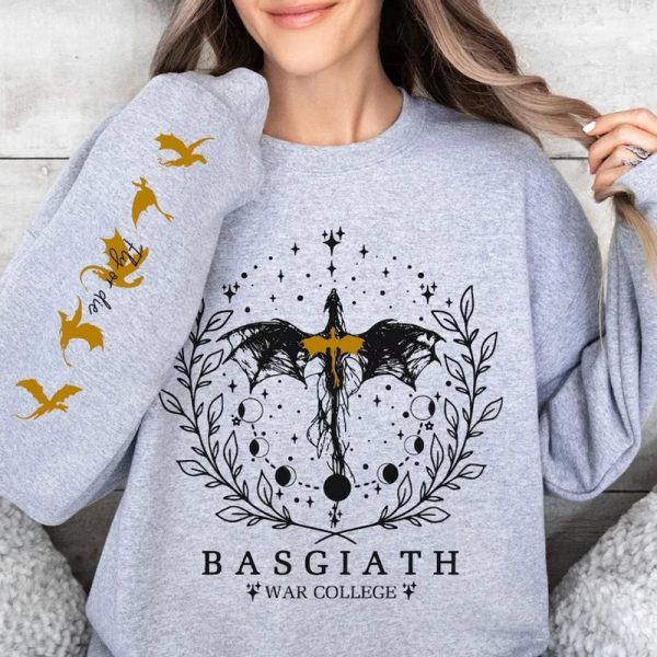Fourth Wing Sweatshirt Basgiath War College Sweatshirt Women Graphic Hoodies Riders Quadrant Fantasy Reader Bookish Pullover Top - Image 2