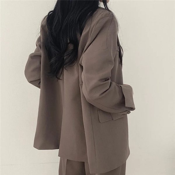 Fall Fashion Long Sleeve Blazer Mujer Pant Sets Blazers Women 2024 Casual Womens 2 Piece Outfit Set Suits Outwear - Image 3