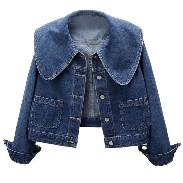 2023 New Autumn Women Denim Jacket Long Sleeve Casual Short Denim Coat Famale Jeans Jackets Outerwear Casaco Jaqueta Feminina - Image 6