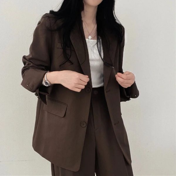 Fall Fashion Long Sleeve Blazer Mujer Pant Sets Blazers Women 2024 Casual Womens 2 Piece Outfit Set Suits Outwear - Image 7