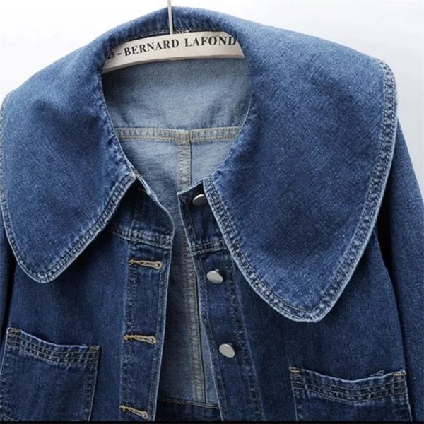 2023 New Autumn Women Denim Jacket Long Sleeve Casual Short Denim Coat Famale Jeans Jackets Outerwear Casaco Jaqueta Feminina - Image 5