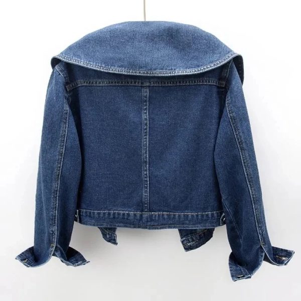 2023 New Autumn Women Denim Jacket Long Sleeve Casual Short Denim Coat Famale Jeans Jackets Outerwear Casaco Jaqueta Feminina - Image 2