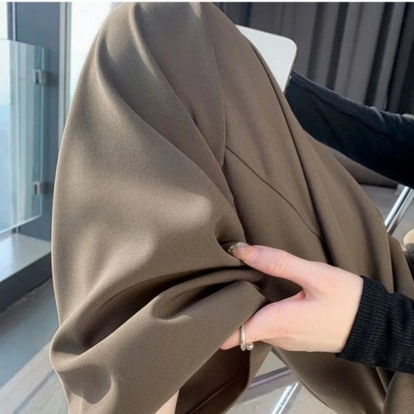 Women’s Wide Leg Pants Women Korean Style High Waist Black Trouser Office Ladies Fashion Loose Grey Suit Trousers Streetwear - Image 6