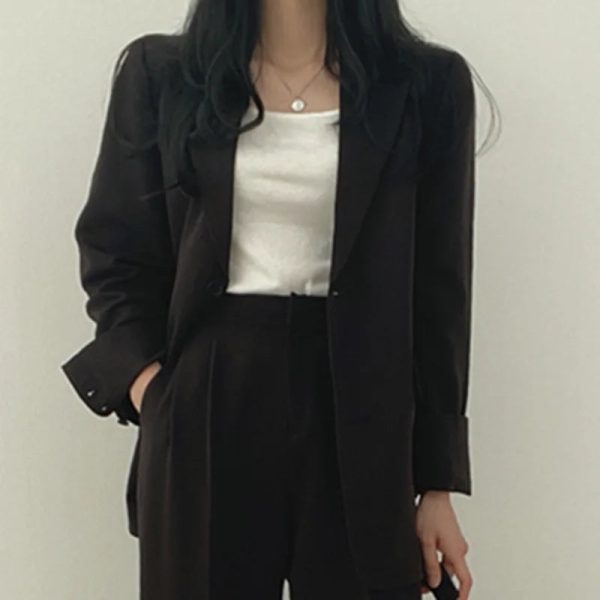 Fall Fashion Long Sleeve Blazer Mujer Pant Sets Blazers Women 2024 Casual Womens 2 Piece Outfit Set Suits Outwear - Image 4