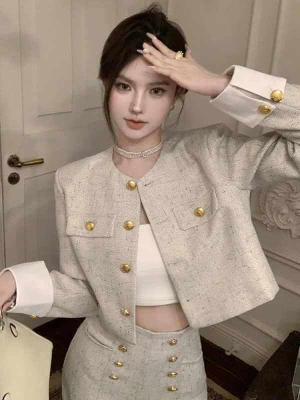 High End Small Fragrance Two Piece Set Women Jacket Coat + Pant Sets Fashion Casual 2 Piece Sets Women Outfit Conjunto Femininos - Image 5
